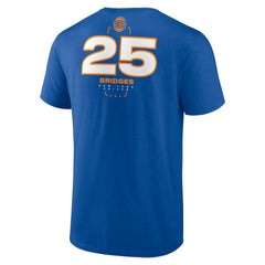 Mikal Bridges New York Knicks Behind The Back Name & Number T-Shirt - Blue