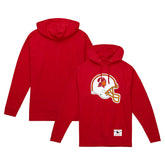 Tampa Bay Buccaneers Helmet Logo Vintage Pullover Hoodie - Red Hoodies