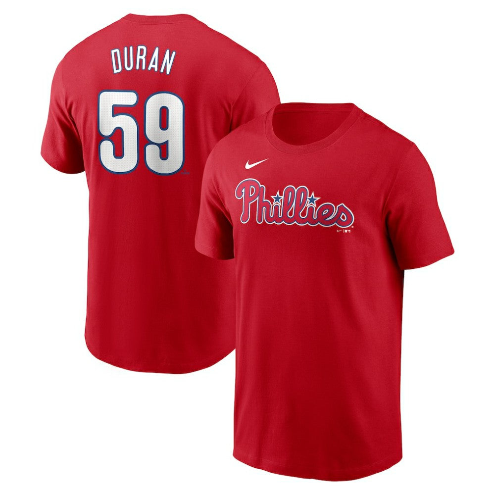 Jhoan Duran Philadelphia Phillies Nike Fuse Name & Number T-Shirt - Red T-shirts
