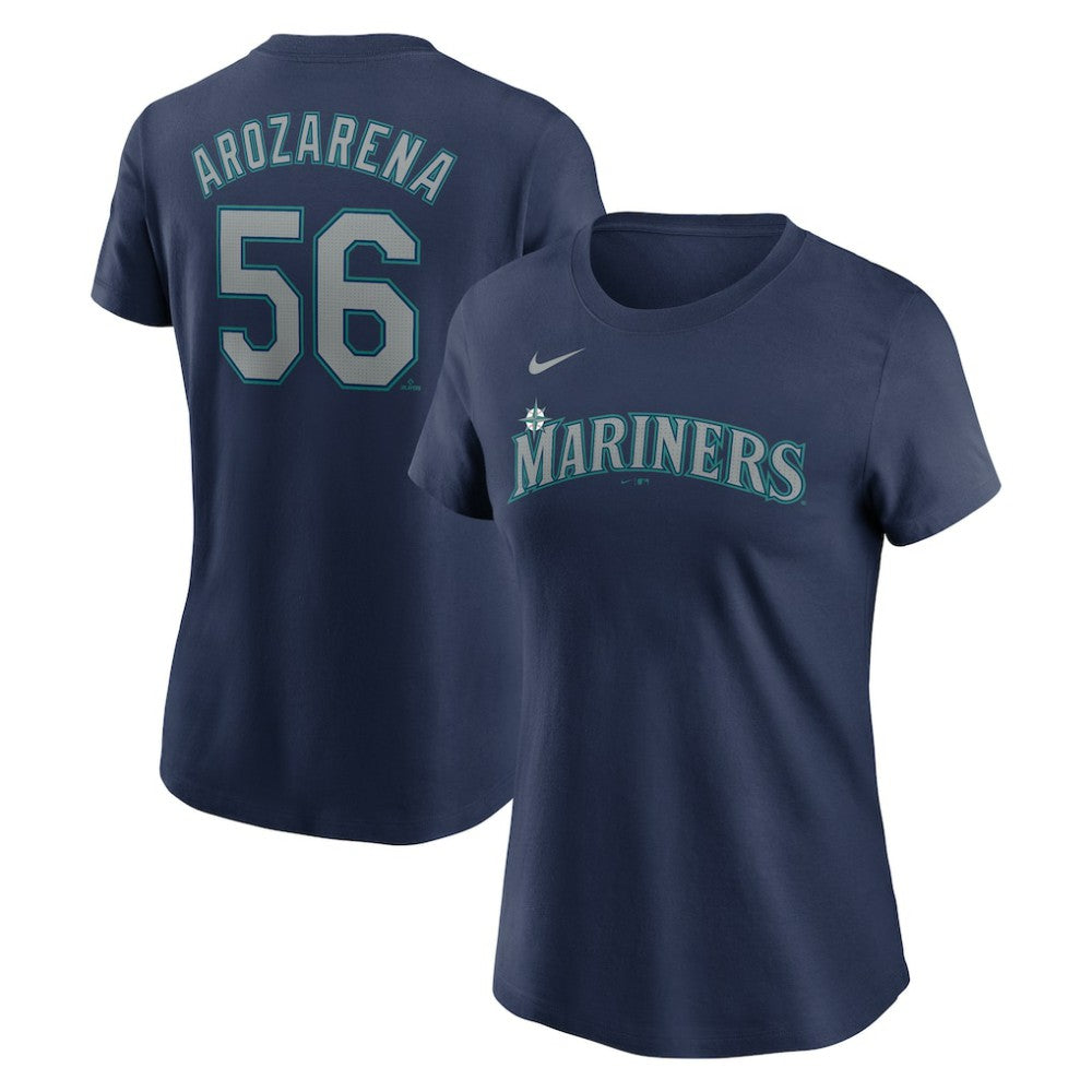 Randy Arozarena Seattle Mariners Nike Women's Cooperstown Collection Fuse Name & Number T-Shirt - Navy T-shirts