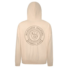 Milwaukee Brewers Levelwear Contact Oversized Pullover Hoodie - Khaki Hoodies