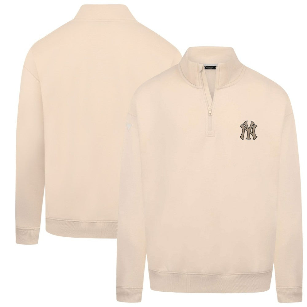 New York Yankees Levelwear Murray Quarter-Zip Sweatshirt - Khaki Sweatshirts