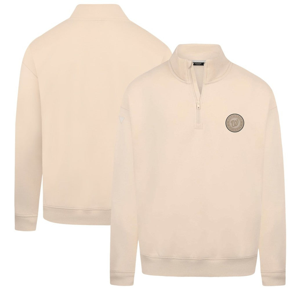 Washington Nationals Levelwear Murray Quarter-Zip Sweatshirt - Khaki Sweatshirts