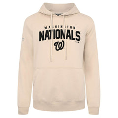 Washington Nationals Levelwear Podium Team Arch Pullover Hoodie - Khaki Hoodies