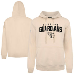 Cleveland Guardians Levelwear Podium Team Arch Pullover Hoodie - Khaki Hoodies