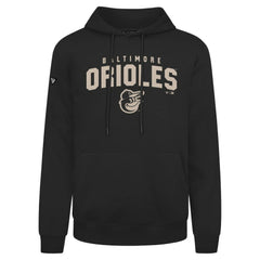 Baltimore Orioles Levelwear Podium Team Arch Pullover Hoodie - Black Hoodies