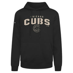 Chicago Cubs Levelwear Podium Team Arch Pullover Hoodie - Black Hoodies