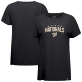Washington Nationals Levelwear Influx Team Arch T-Shirt - Black T-shirts