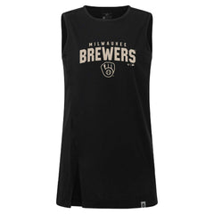 Milwaukee Brewers Levelwear Women's Influx Team Arch Tank Top - Black Tanks