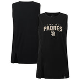 San Diego Padres Levelwear Women's Influx Team Arch Tank Top - Black Tanks