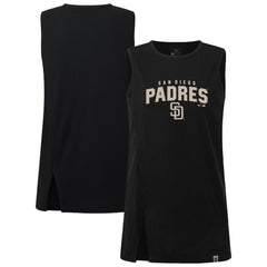 San Diego Padres Levelwear Women's Influx Team Arch Tank Top - Black Tanks