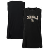 St. Louis Cardinals Levelwear Women's Influx Team Arch Tank Top - Black Tanks