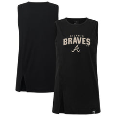 Atlanta Braves Levelwear Women's Influx Team Arch Tank Top - Black Tanks
