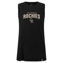 Colorado Rockies Levelwear Women's Influx Team Arch Tank Top - Black Tanks