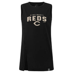 Cincinnati Reds Levelwear Women's Influx Team Arch Tank Top - Black Tanks