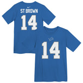 Amon-Ra St. Brown Detroit Lions Preschool Player Name & Number T-Shirt - Blue T-shirts