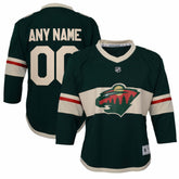 Minnesota Wild Youth Replica Custom Jersey - Green | US 202081843