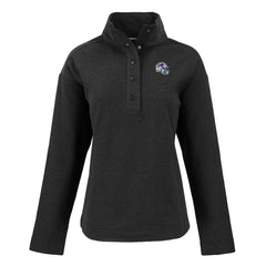 Buffalo Bills Cutter & Buck Women's Hunts Point Eco Half-Snap Sweatshirt - Black Sweatshirts