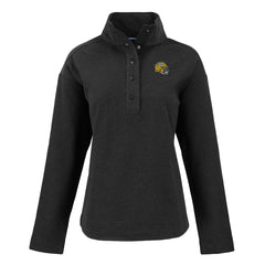 Green Bay Packers Cutter & Buck Women's Hunts Point Eco Half-Snap Sweatshirt - Black Sweatshirts