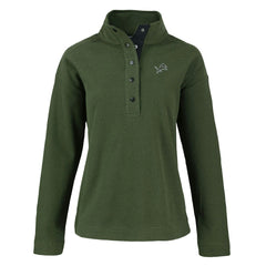 Detroit Lions Cutter & Buck Women's Hunts Point Eco Half-Snap Sweatshirt - Green Sweatshirts
