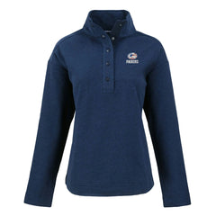 Green Bay Packers Cutter & Buck Women's Hunts Point Eco Half-Snap Sweatshirt - Navy Sweatshirts