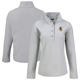 Pittsburgh Steelers Cutter & Buck Women's Hunts Point Eco Half-Snap Sweatshirt - Gray Sweatshirts