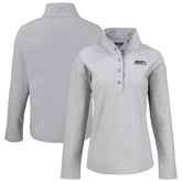 Seattle Seahawks Cutter & Buck Women's Hunts Point Eco Half-Snap Sweatshirt - Gray Sweatshirts
