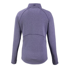 Baltimore Ravens Cutter & Buck Women's Peshastin Eco Fleece Recycled Tri-Blend Raglan Half-Zip Jacket - Heather Purple Jackets