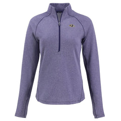 Baltimore Ravens Cutter & Buck Women's Peshastin Eco Fleece Recycled Tri-Blend Raglan Half-Zip Jacket - Heather Purple Jackets
