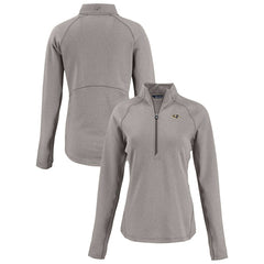 Baltimore Ravens Cutter & Buck Women's Peshastin Eco Fleece Recycled Tri-Blend Raglan Half-Zip Jacket - Heather Gray Jackets