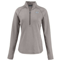 Baltimore Ravens Cutter & Buck Women's Peshastin Eco Fleece Recycled Tri-Blend Raglan Half-Zip Jacket - Heather Gray Jackets