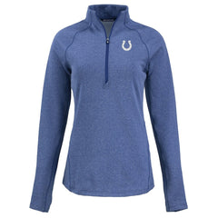 Indianapolis Colts Cutter & Buck Women's Peshastin Eco Fleece Recycled Tri-Blend Raglan Half-Zip Jacket - Heather Royal Jackets