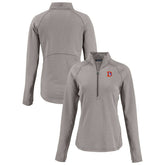 Denver Broncos Cutter & Buck Women's Peshastin Eco Fleece Recycled Tri-Blend Raglan Half-Zip Jacket - Heather Gray Jackets