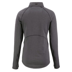 Green Bay Packers Cutter & Buck Women's Peshastin Eco Fleece Recycled Tri-Blend Raglan Half-Zip Jacket - Heather Black Jackets