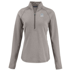 Green Bay Packers Cutter & Buck Women's Peshastin Eco Fleece Recycled Tri-Blend Raglan Half-Zip Jacket - Heather Gray Jackets