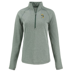 Green Bay Packers Cutter & Buck Women's Peshastin Eco Fleece Recycled Tri-Blend Raglan Half-Zip Jacket - Heather Green Jackets