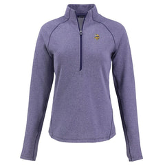 Minnesota Vikings Cutter & Buck Women's Peshastin Eco Fleece Recycled Tri-Blend Raglan Half-Zip Jacket - Heather Purple Jackets