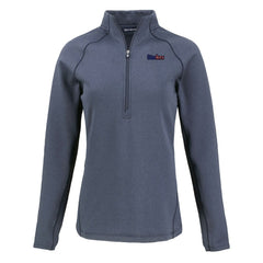 Pittsburgh Steelers Cutter & Buck Women's Americana Peshastin Eco Fleece Recycled Tri-Blend Raglan Half-Zip Jacket - Heather Navy Jackets