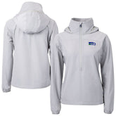 Seattle Seahawks Cutter & Buck Women's Charter Eco Recycled Half-Zip Hooded Anorak Jacket - Gray Jackets