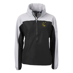 Pittsburgh Steelers Cutter & Buck Women's Charter Eco Recycled Half-Zip Hooded Anorak Jacket - Black Jackets