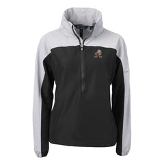 Cleveland Browns Cutter & Buck Women's Charter Eco Recycled Half-Zip Hooded Anorak Jacket - Black Jackets