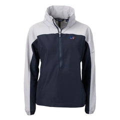 Washington Commanders Cutter & Buck Women's Charter Eco Recycled Half-Zip Hooded Anorak Jacket - Navy Jackets