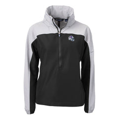 Buffalo Bills Cutter & Buck Women's Charter Eco Recycled Half-Zip Hooded Anorak Jacket - Black Jackets