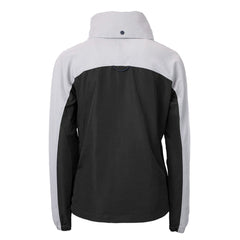 Detroit Lions Cutter & Buck Women's Charter Eco Recycled Half-Zip Hooded Anorak Jacket - Black Jackets