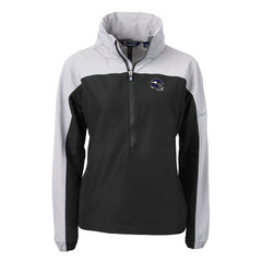 Minnesota Vikings Cutter & Buck Women's Charter Eco Recycled Half-Zip Hooded Anorak Jacket - Black Jackets