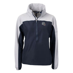New England Patriots Cutter & Buck Women's Charter Eco Recycled Half-Zip Hooded Anorak Jacket - Navy Jackets