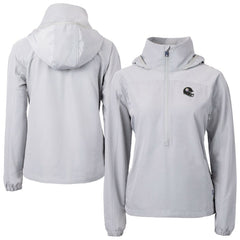 Pittsburgh Steelers Cutter & Buck Women's Charter Eco Recycled Half-Zip Hooded Anorak Jacket - Gray Jackets