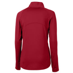 San Francisco 49ers Cutter & Buck Women's Adapt Eco Knit Stretch Recycled Raglan Half-Zip Top - Red Tops