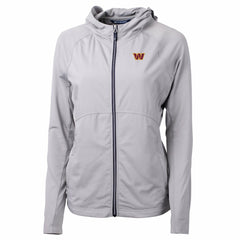 Washington Commanders Cutter & Buck Women's Primary Adapt Eco Knit Hybrid Recycled Full-Zip Jacket - Gray Jackets