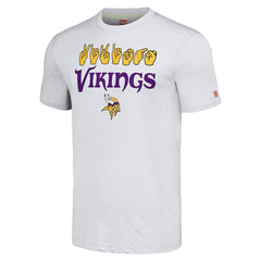 Minnesota Vikings Homage Unisex The NFL ASL Collection by Love Sign American Sign Language T-Shirt - Ash T-shirts